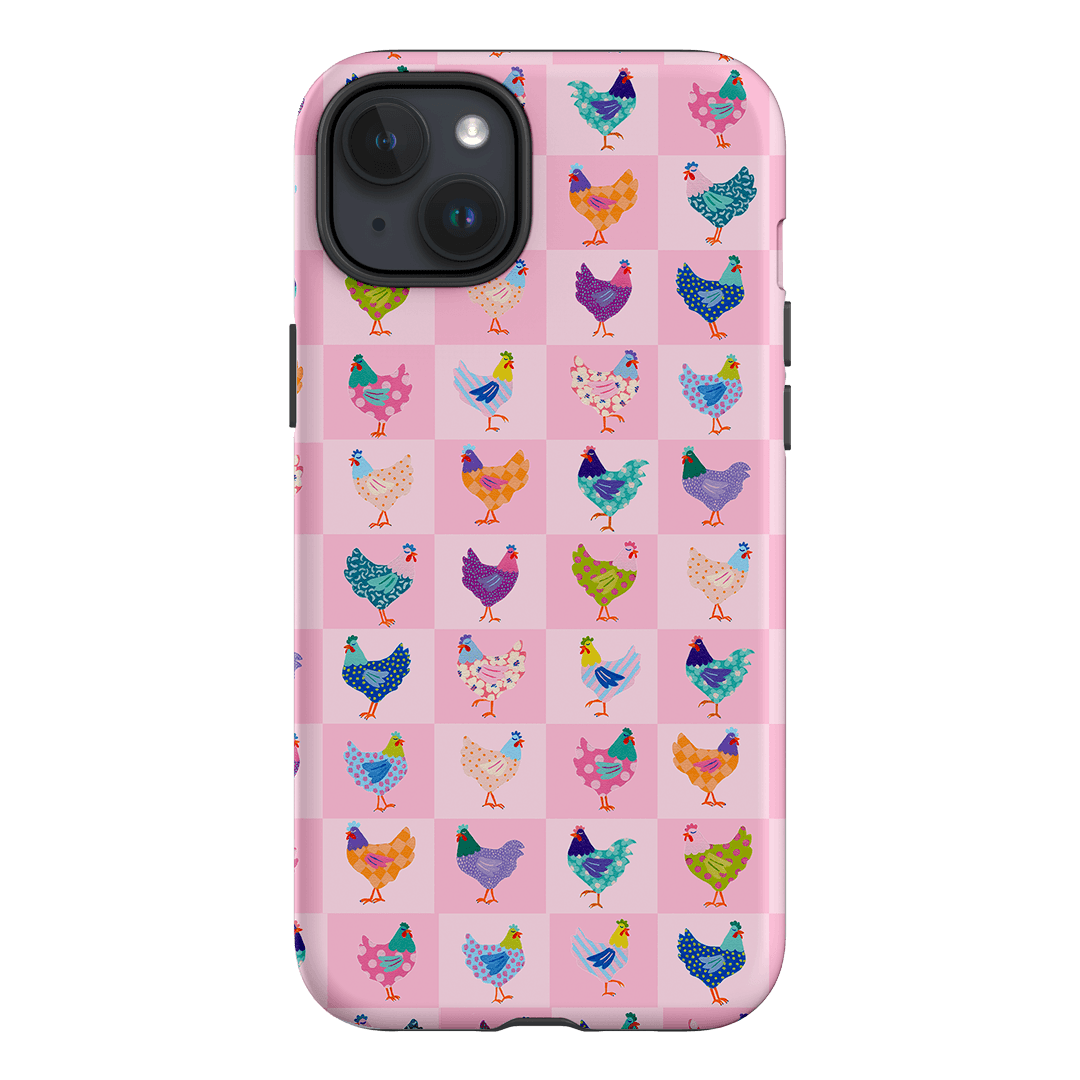 Checkered Chickens Printed Phone Cases iPhone 15 Plus / Armoured by Kayla Henley - The Dairy