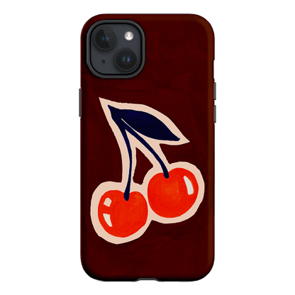 Cherries Printed Phone Cases iPhone 15 Plus / Armoured by Studio Bon - The Dairy
