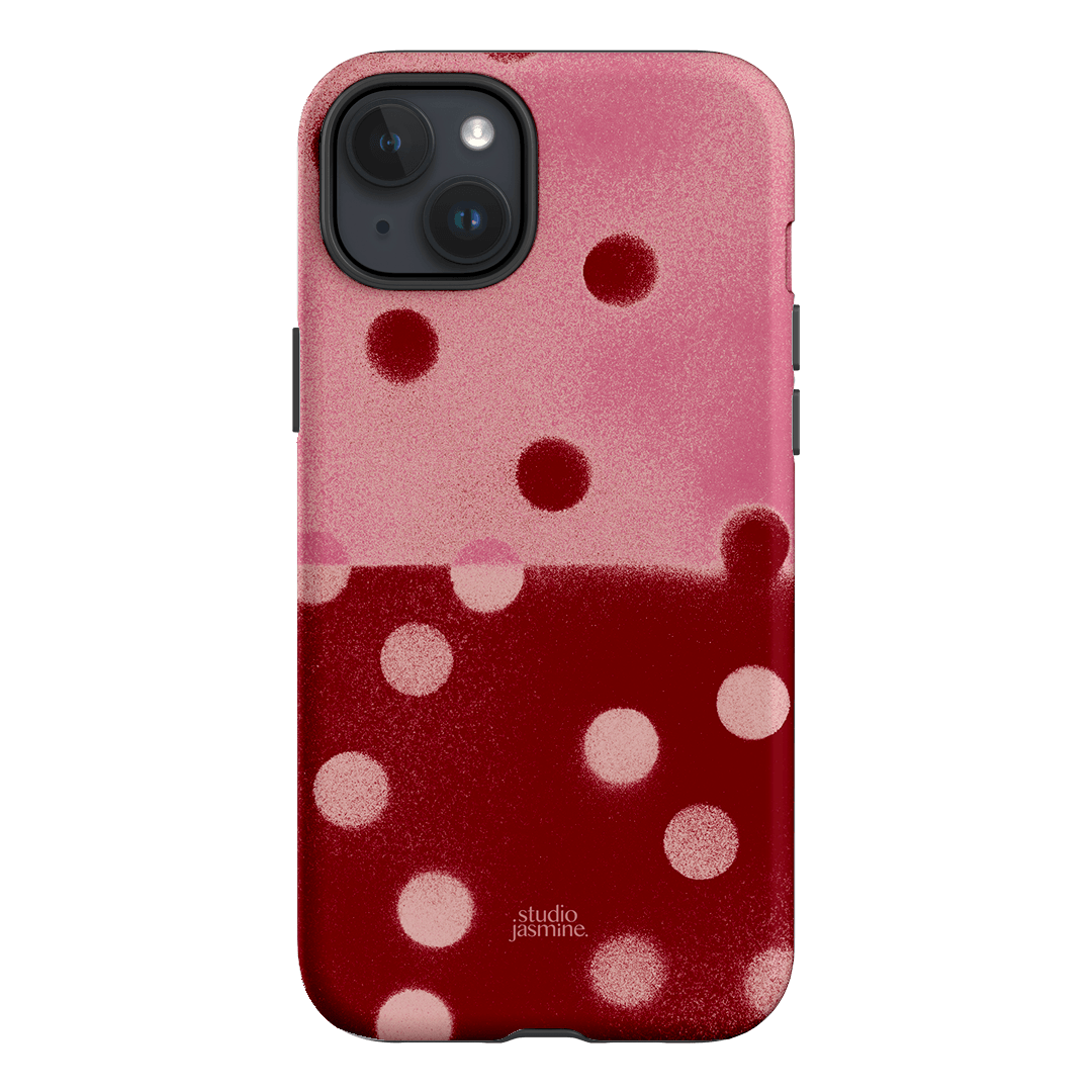 Cherry Polka Dot Printed Phone Cases iPhone 15 Plus / Armoured by Jasmine Dowling - The Dairy