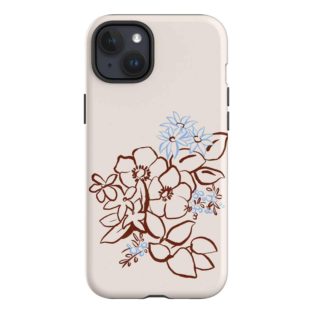 Cream Posy Printed Phone Cases iPhone 15 Plus / Armoured by Typoflora - The Dairy