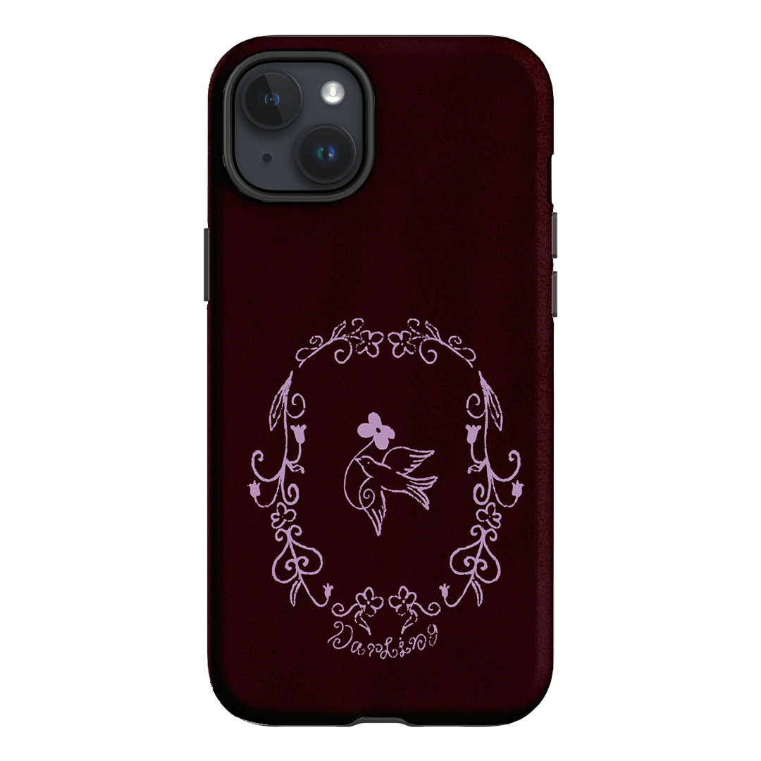 Darling Burgundy Printed Phone Cases by The Dairy - The Dairy