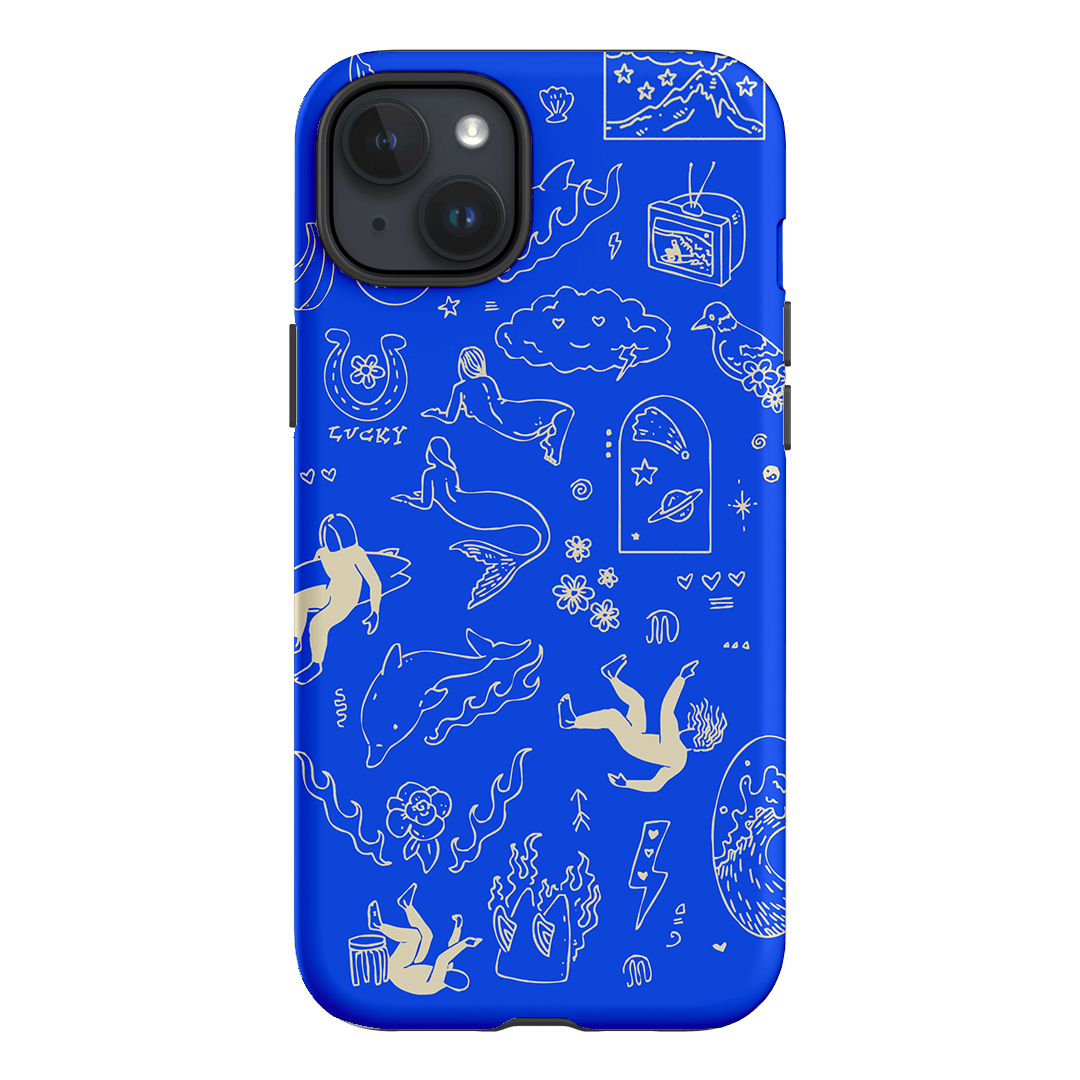 Easty Flash Blue Printed Phone Cases iPhone 15 Plus / Armoured by Easty Beasty - The Dairy