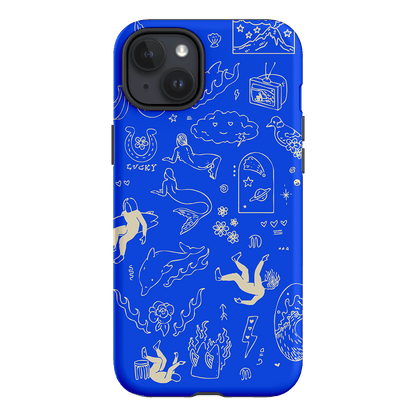 Easty Flash Blue Printed Phone Cases iPhone 15 Plus / Armoured by Easty Beasty - The Dairy