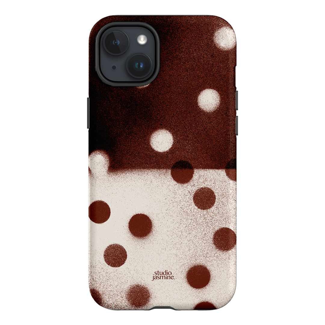 Espresso Polka Dot Printed Phone Cases iPhone 15 Plus / Armoured by Jasmine Dowling - The Dairy