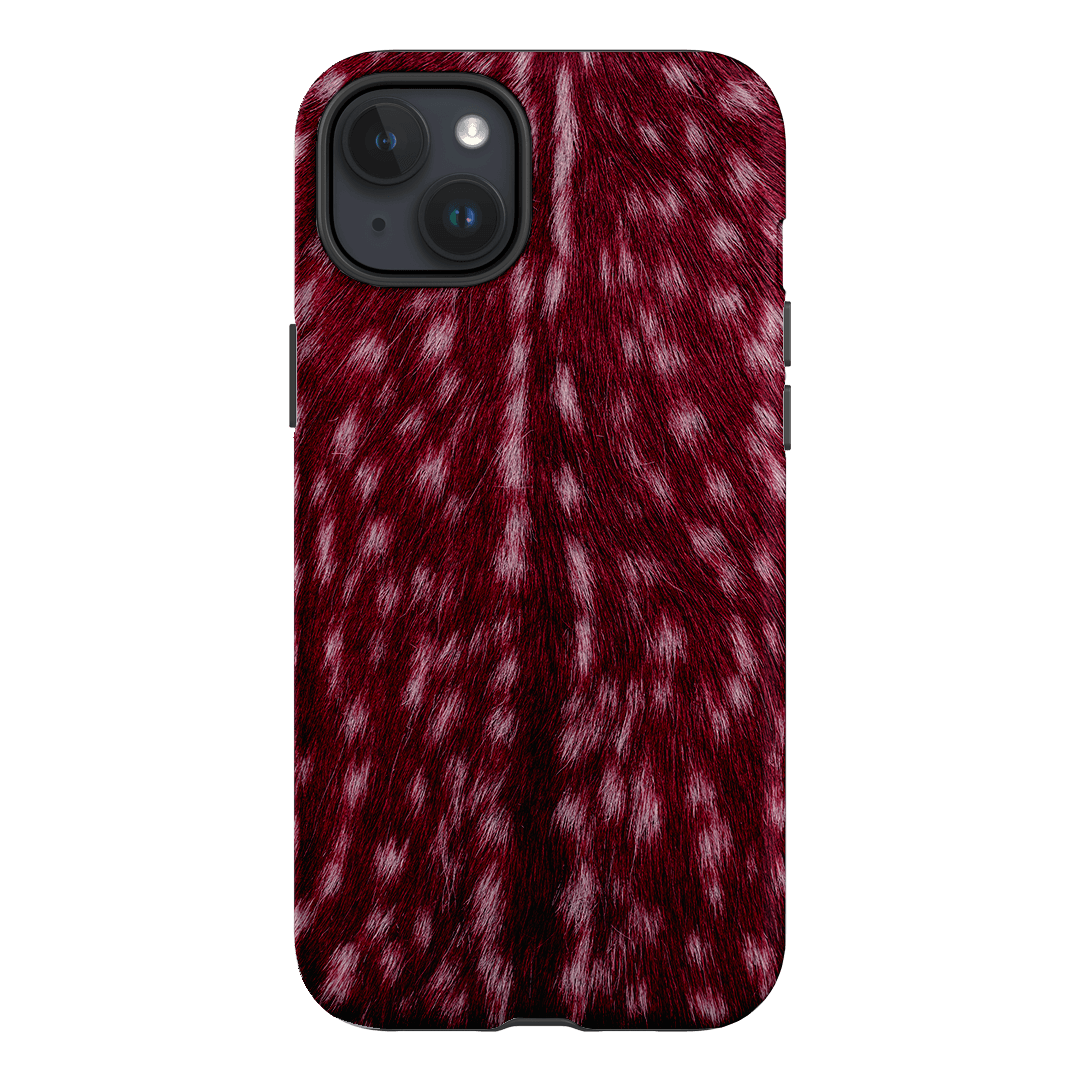 Fawn Burgundy Printed Phone Cases iPhone 15 Plus / Armoured by The Dairy - The Dairy