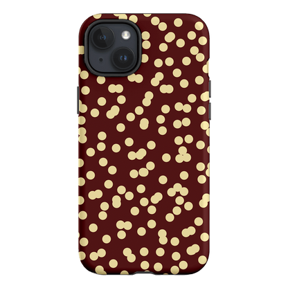 Mini Confetti Burgundy Butter Printed Phone Cases iPhone 15 Plus / Armoured by Veronica Tucker - The Dairy