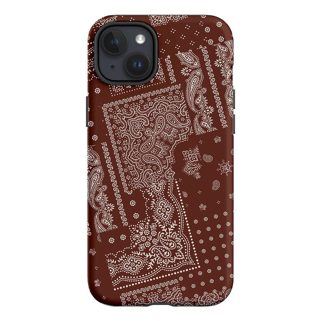 Paisley Cinnamon Printed Phone Cases iPhone 15 Plus / Armoured by The Dairy - The Dairy