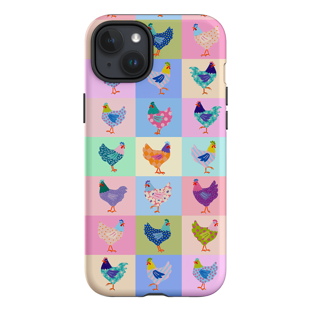 Pastel Chickens Printed Phone Cases iPhone 15 Plus / Armoured by Kayla Henley - The Dairy
