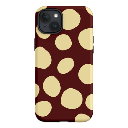 Pebbles Burgundy Butter Printed Phone Cases iPhone 15 Plus / Armoured by Veronica Tucker - The Dairy