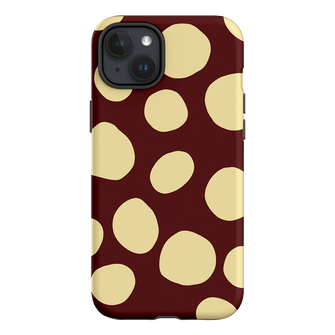 Pebbles Burgundy Butter Printed Phone Cases iPhone 15 Plus / Armoured by Veronica Tucker - The Dairy