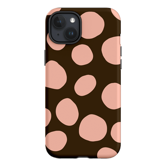 Pebbles Chocolate Pink Printed Phone Cases iPhone 15 Plus / Armoured by Veronica Tucker - The Dairy