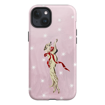 Pink Bow Hound Printed Phone Cases iPhone 15 Plus / Armoured by Lisa Hu - The Dairy