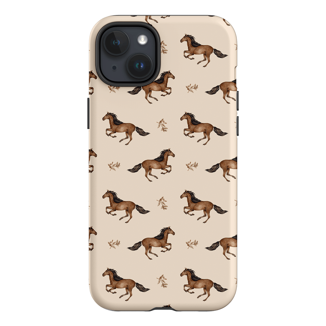 Running Horse Printed Phone Cases iPhone 15 Plus / Armoured by Kasiags Art - The Dairy