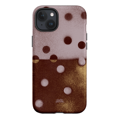 Rust Polka Dot Printed Phone Cases iPhone 15 Plus / Armoured by Jasmine Dowling - The Dairy