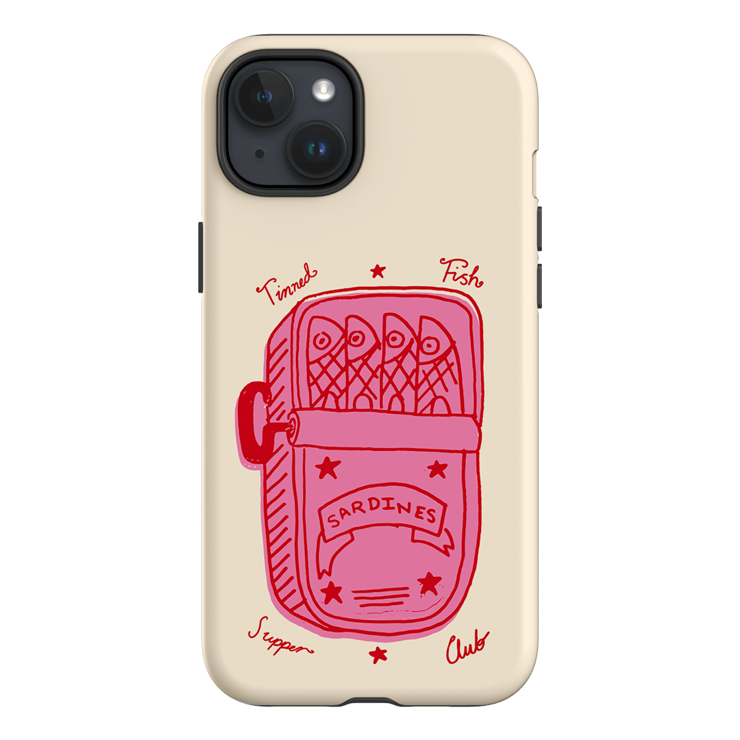 Sardine Social Red Printed Phone Cases iPhone 15 Plus / Armoured by The Dairy - The Dairy