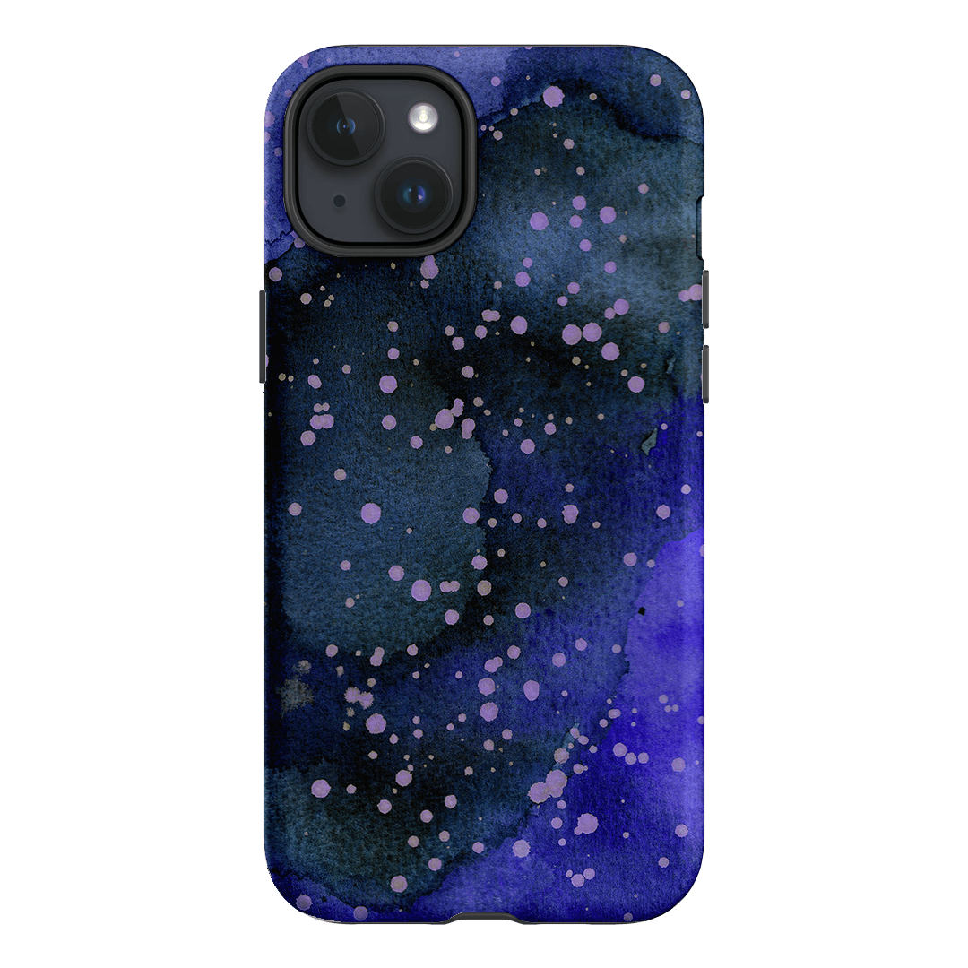 Spotty Navy Printed Phone Cases iPhone 15 Plus / Armoured by The Dairy - The Dairy