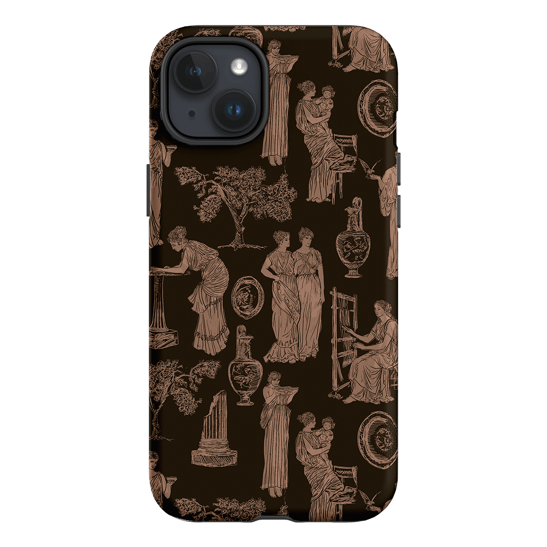 Symposium Burnt Umber Printed Phone Cases iPhone 15 Plus / Armoured by Veronica Tucker - The Dairy