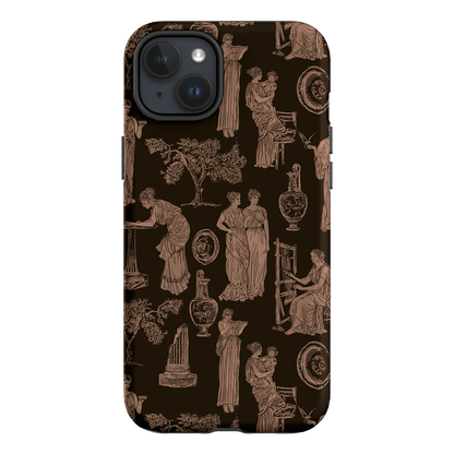 Symposium Burnt Umber Printed Phone Cases iPhone 15 Plus / Armoured by Veronica Tucker - The Dairy