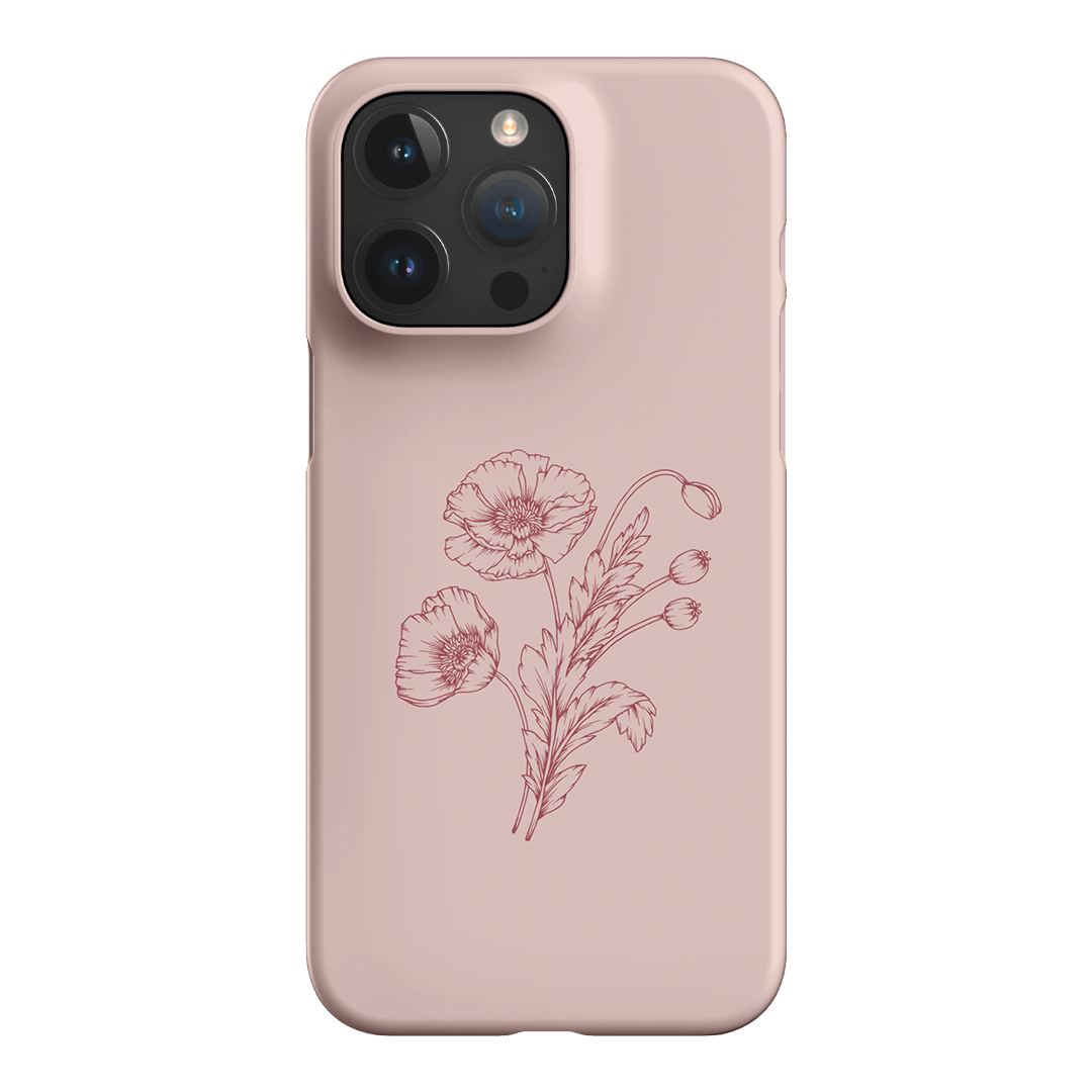 Blush Poppies Printed Phone Cases iPhone 15 Pro Max / Snap by Typoflora - The Dairy