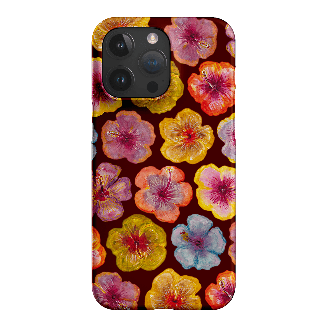 Hibiscus Holiday Rouge Printed Phone Cases iPhone 15 Pro Max / Snap by BG. Studio - The Dairy
