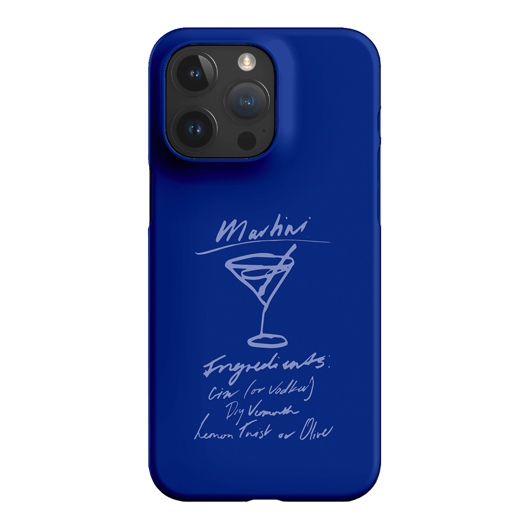 Martini Mood Blue Printed Phone Cases iPhone 15 Pro Max / Snap by The Dairy - The Dairy