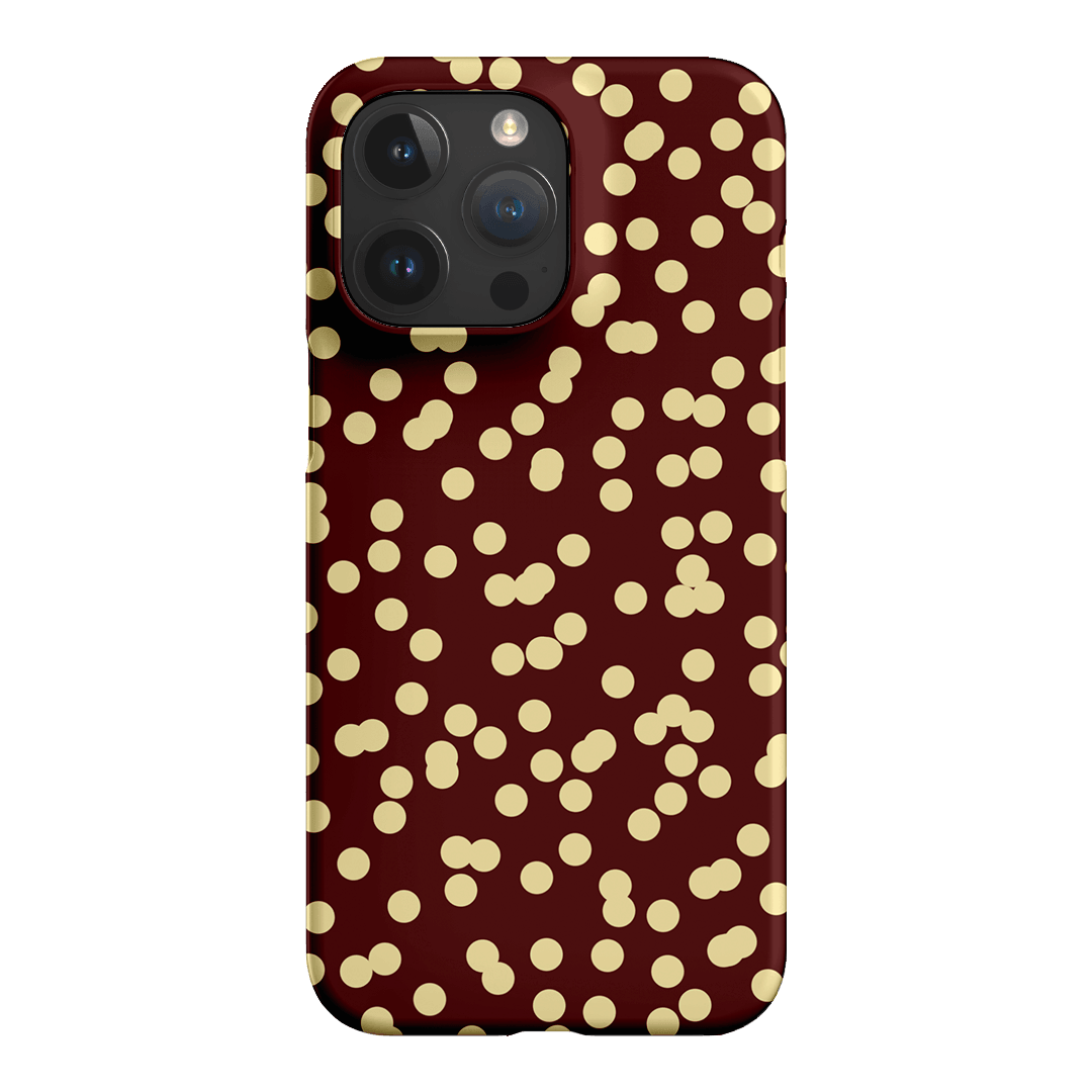 Mini Confetti Burgundy Butter Printed Phone Cases iPhone 15 Pro Max / Snap by Veronica Tucker - The Dairy