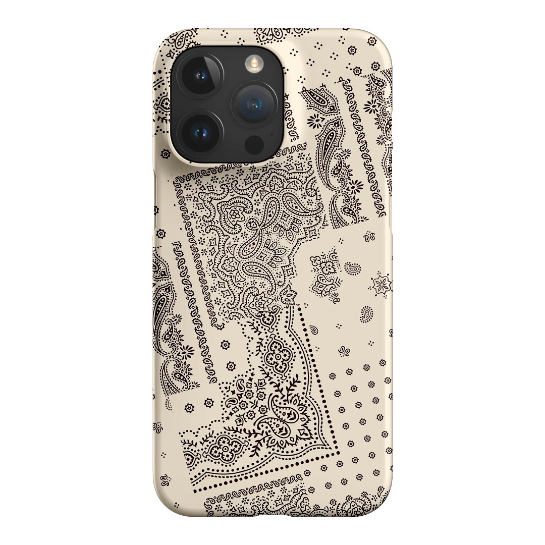 Paisley Ecru Printed Phone Cases iPhone 15 Pro Max / Snap by The Dairy - The Dairy