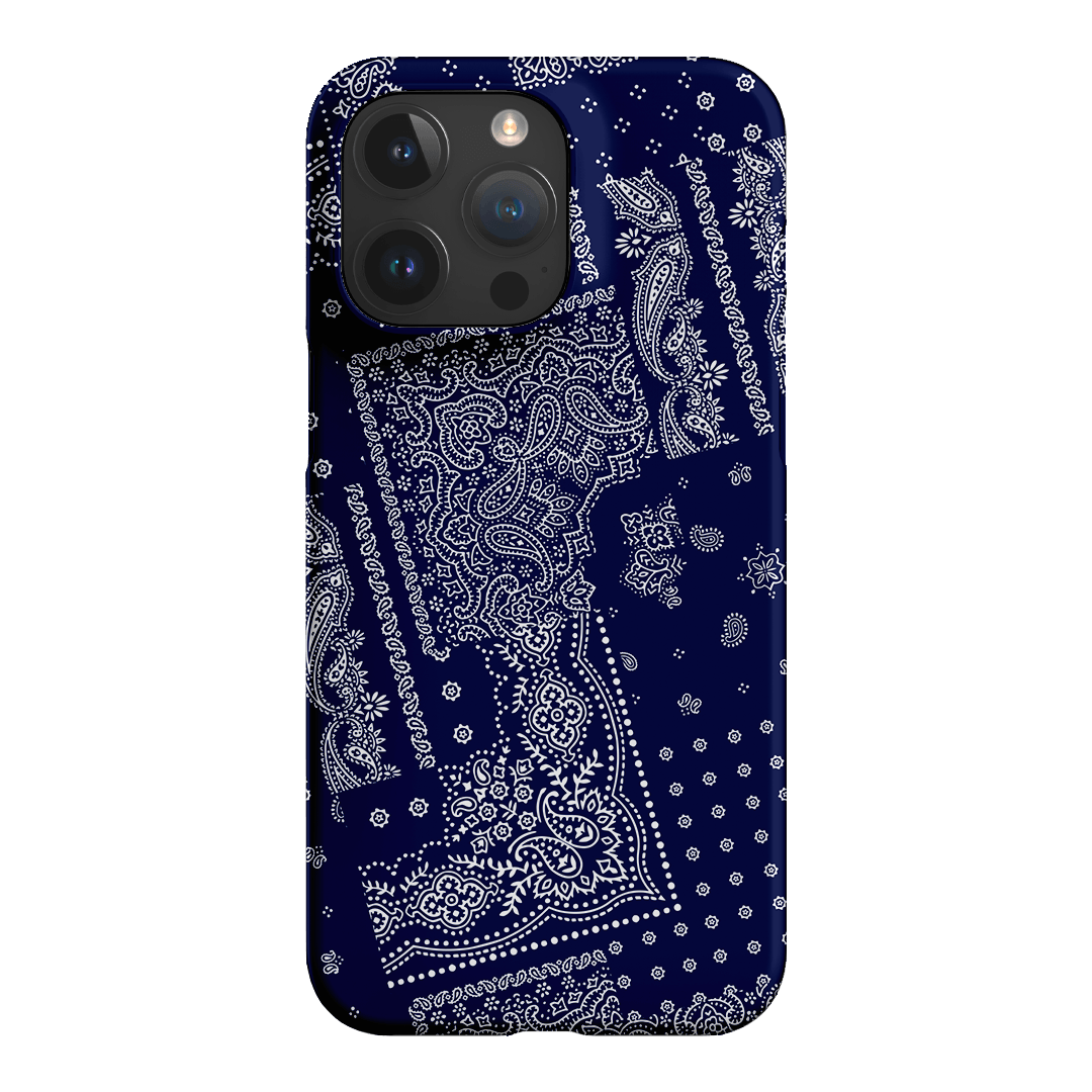 Paisley Indigo Printed Phone Cases iPhone 15 Pro Max / Snap by The Dairy - The Dairy