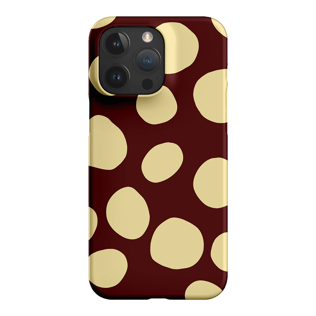 Pebbles Burgundy Butter Printed Phone Cases iPhone 15 Pro Max / Snap by Veronica Tucker - The Dairy