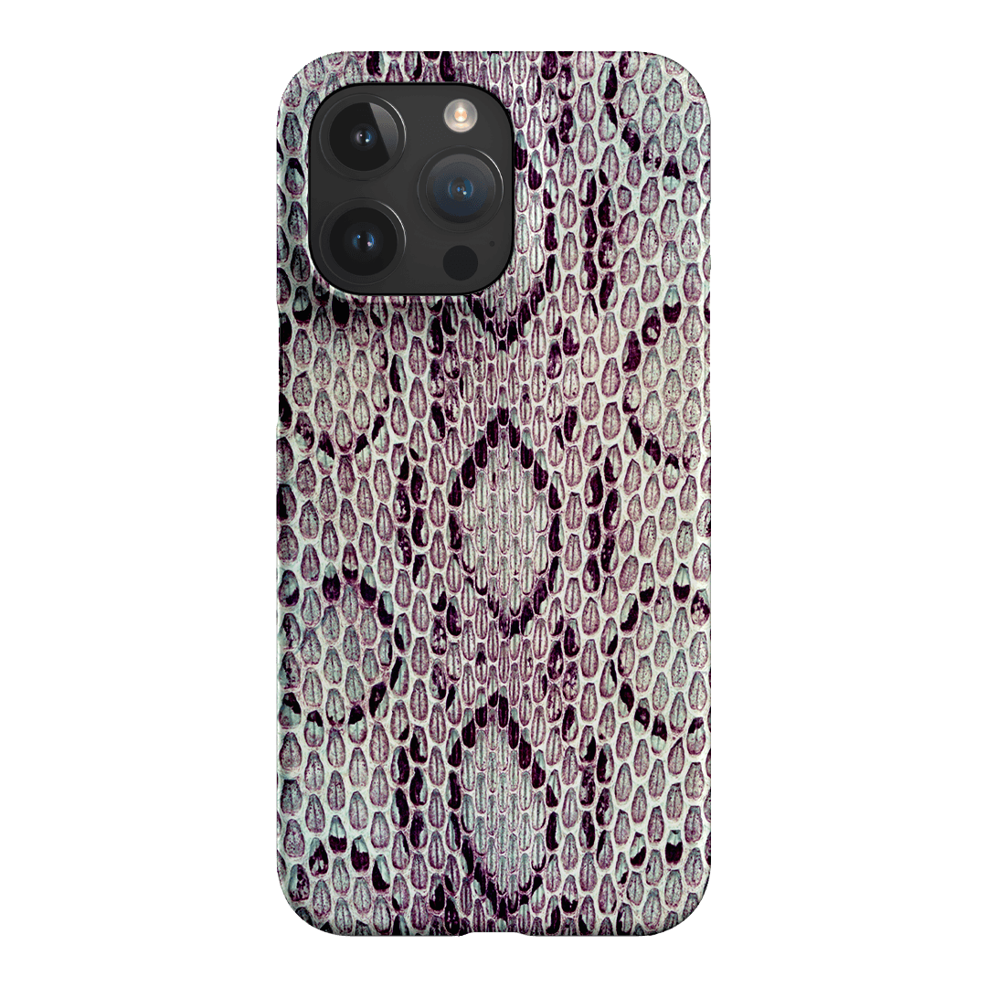 Plum Python Printed Phone Cases iPhone 15 Pro Max / Snap by The Dairy - The Dairy