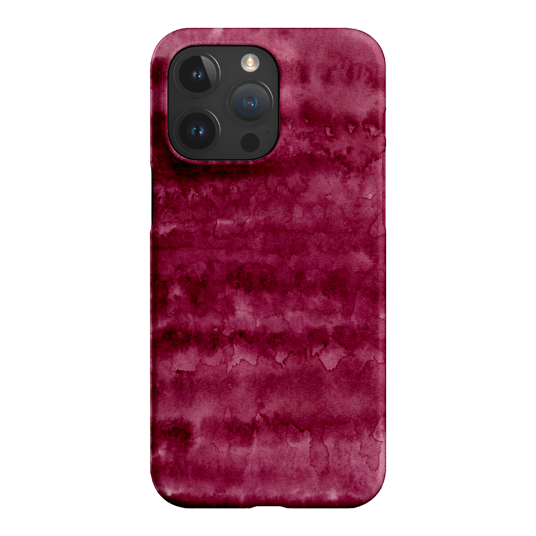 Watercolour Stripes Burgundy Printed Phone Cases iPhone 15 Pro Max / Snap by The Dairy - The Dairy