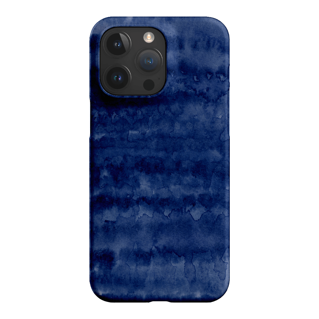 Watercolour Stripes Navy Printed Phone Cases iPhone 15 Pro Max / Snap by The Dairy - The Dairy