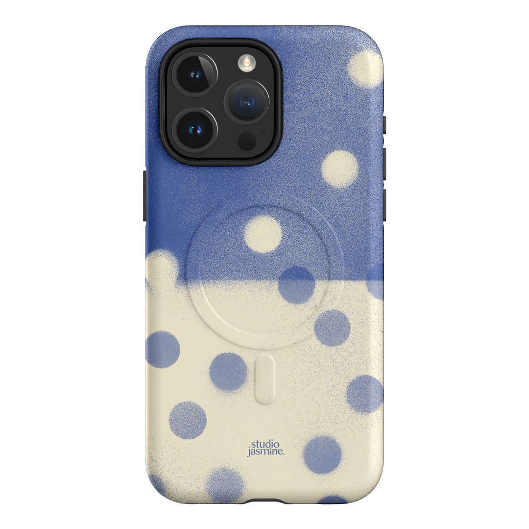 Bleu Polka Dot Printed Phone Cases iPhone 15 Pro Max / Armoured MagSafe by Jasmine Dowling - The Dairy
