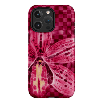 Check Orchid Printed Phone Cases iPhone 15 Pro Max / Armoured MagSafe by Sally Hungerford - The Dairy