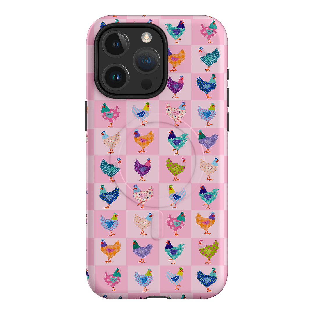 Checkered Chickens Printed Phone Cases iPhone 15 Pro Max / Armoured MagSafe by Kayla Henley - The Dairy