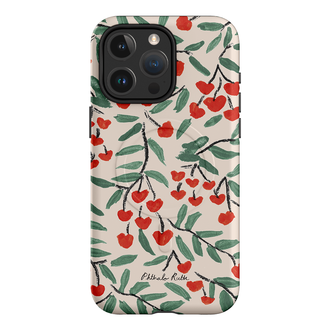 Cherry Love Printed Phone Cases iPhone 15 Pro Max / Armoured MagSafe by Phthalo Ruth - The Dairy