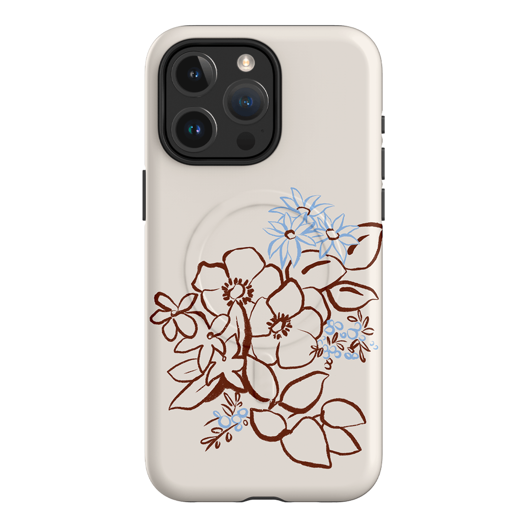 Cream Posy Printed Phone Cases iPhone 15 Pro Max / Armoured MagSafe by Typoflora - The Dairy
