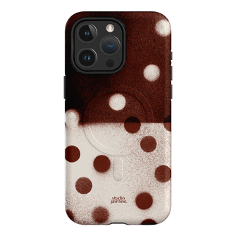 Espresso Polka Dot Printed Phone Cases iPhone 15 Pro Max / Armoured MagSafe by Jasmine Dowling - The Dairy