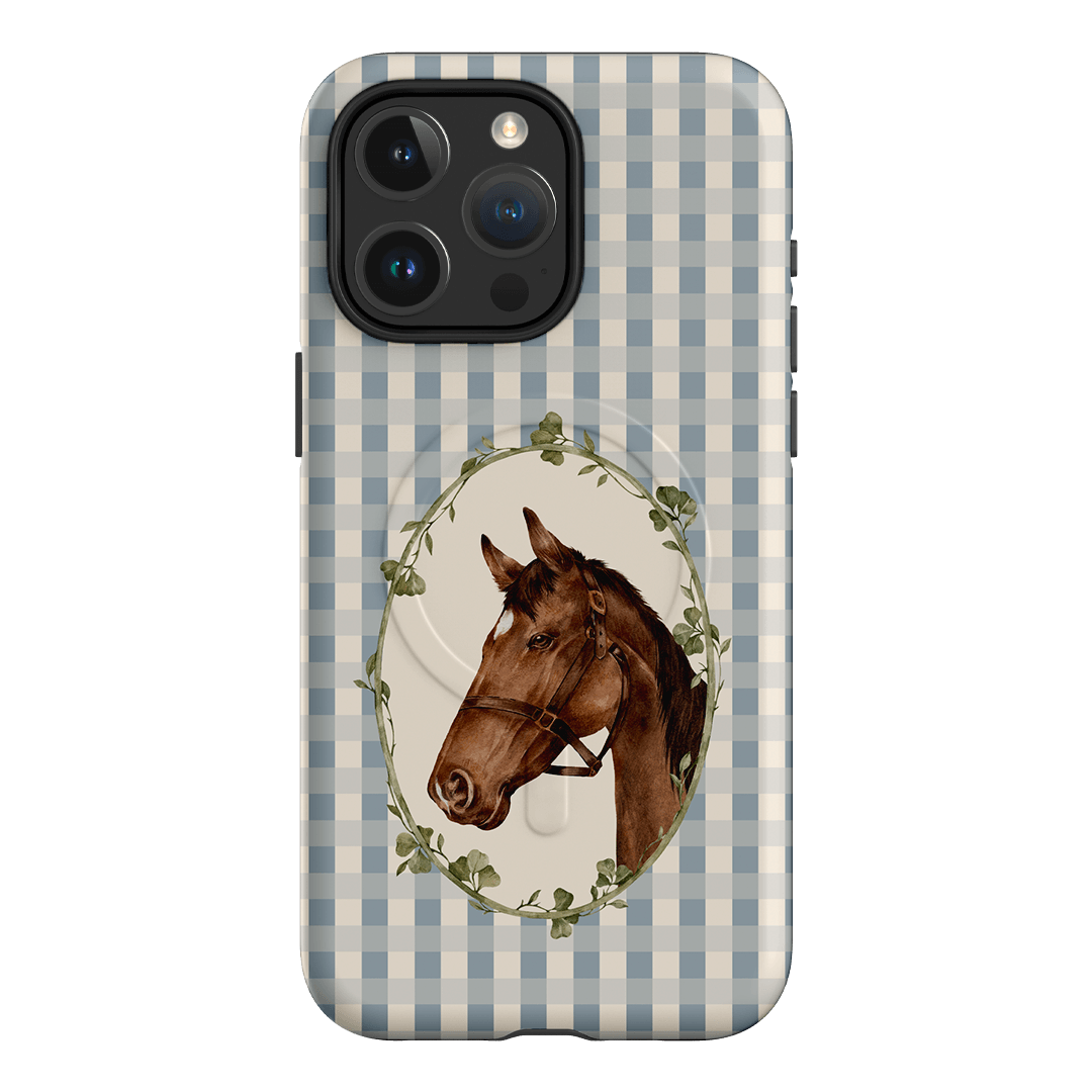 Gingham Horse Printed Phone Cases iPhone 15 Pro Max / Armoured MagSafe by Kasiags Art - The Dairy