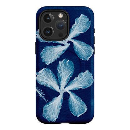 Hibiscus Cyanotype Printed Phone Cases iPhone 15 Pro Max / Armoured MagSafe by Sally Hungerford - The Dairy