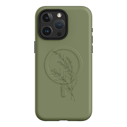 Khaki Wattle Printed Phone Cases by Typoflora - The Dairy