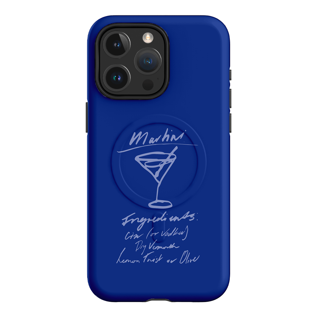 Martini Mood Blue Printed Phone Cases iPhone 15 Pro Max / Armoured MagSafe by The Dairy - The Dairy