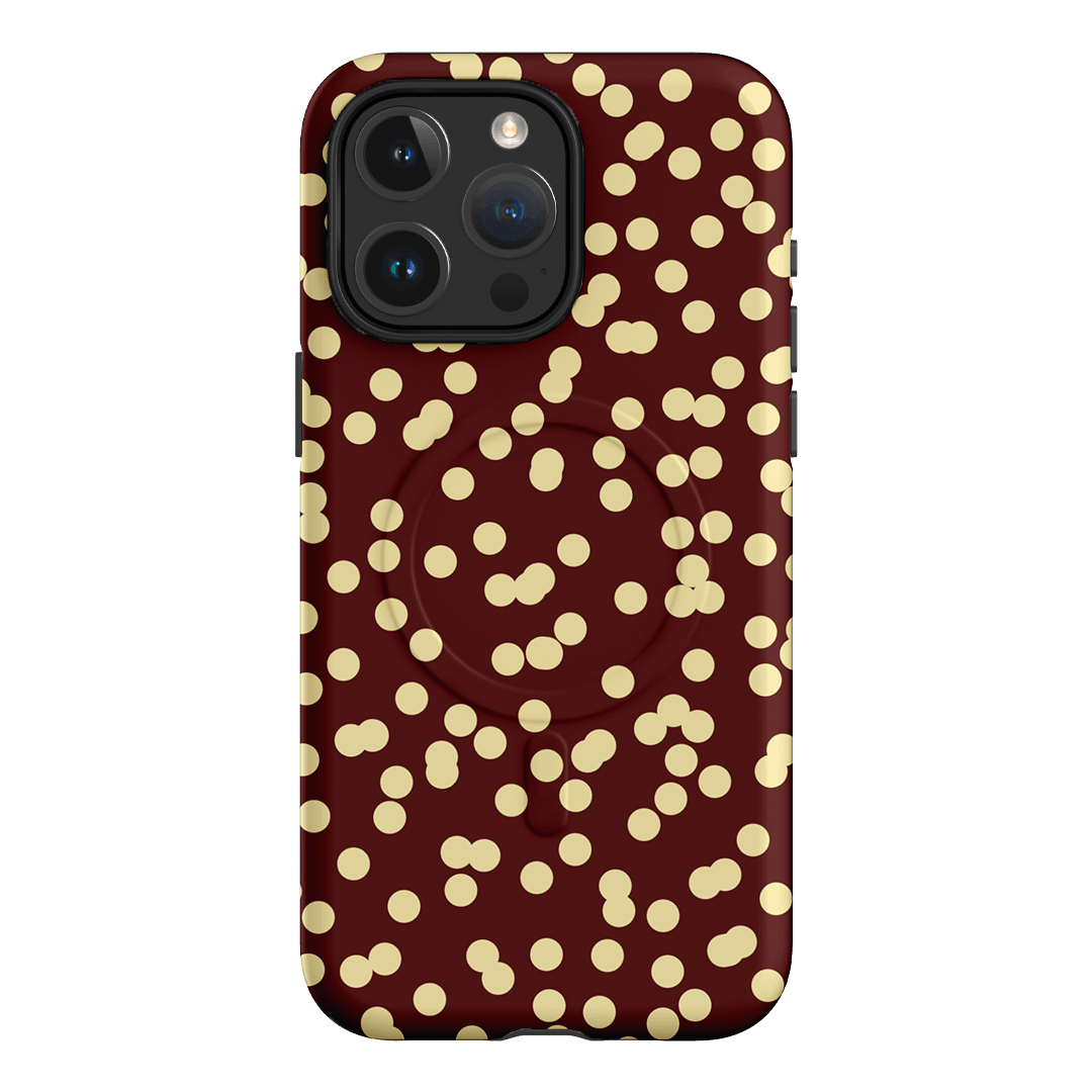 Mini Confetti Burgundy Butter Printed Phone Cases iPhone 15 Pro Max / Armoured MagSafe by Veronica Tucker - The Dairy