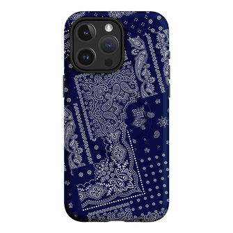 Paisley Indigo Printed Phone Cases iPhone 15 Pro Max / Armoured MagSafe by The Dairy - The Dairy