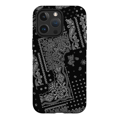 Paisley Noir Printed Phone Cases iPhone 15 Pro Max / Armoured MagSafe by The Dairy - The Dairy