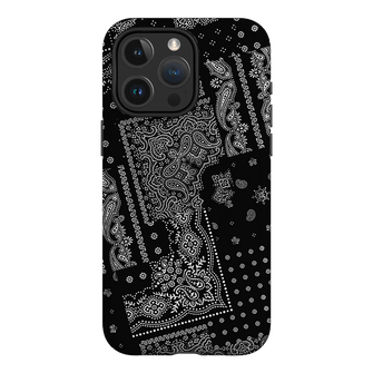 Paisley Noir Printed Phone Cases iPhone 15 Pro Max / Armoured MagSafe by The Dairy - The Dairy
