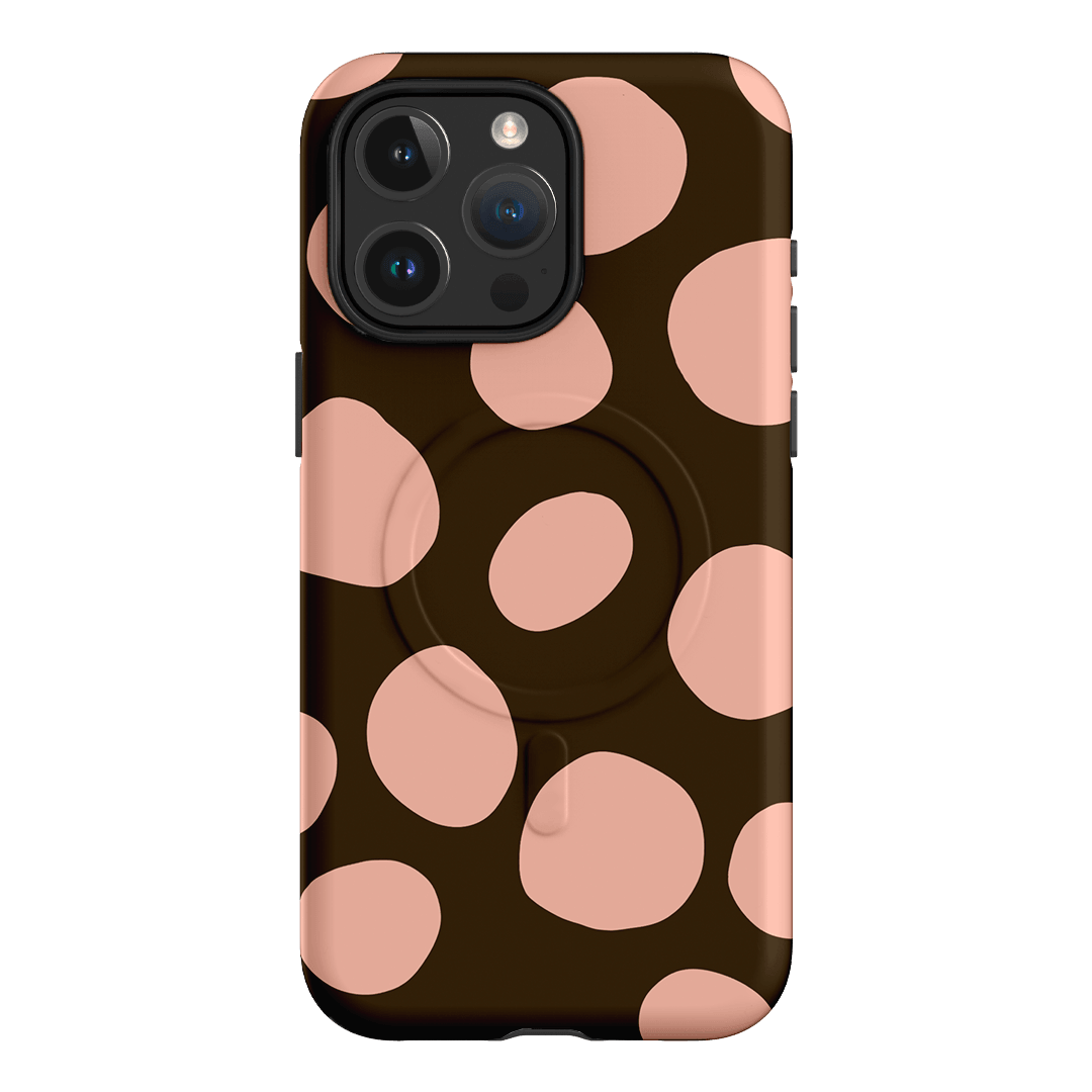 Pebbles Chocolate Pink Printed Phone Cases iPhone 15 Pro Max / Armoured MagSafe by Veronica Tucker - The Dairy