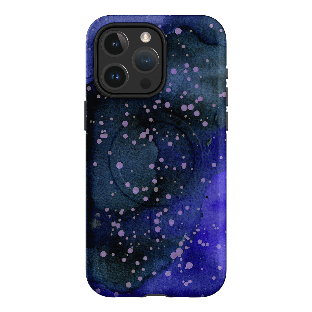 Spotty Navy Printed Phone Cases iPhone 15 Pro Max / Armoured MagSafe by The Dairy - The Dairy