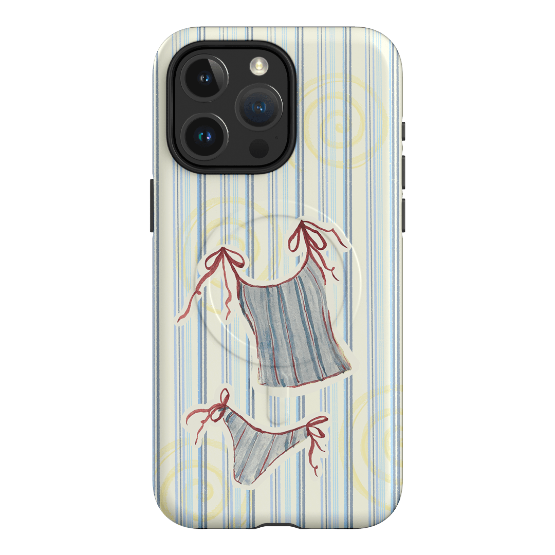 Stripe Tankini Printed Phone Cases iPhone 15 Pro Max / Armoured MagSafe by Kayla Carr - The Dairy