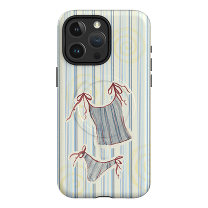 Stripe Tankini Printed Phone Cases iPhone 15 Pro Max / Armoured MagSafe by Kayla Carr - The Dairy